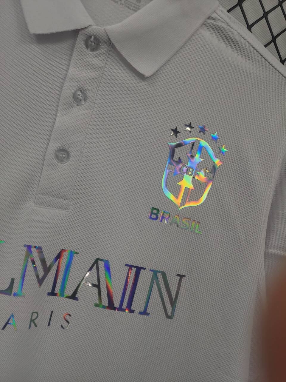 BRÉSIL - MAILLOT BALMAIN - BLANC