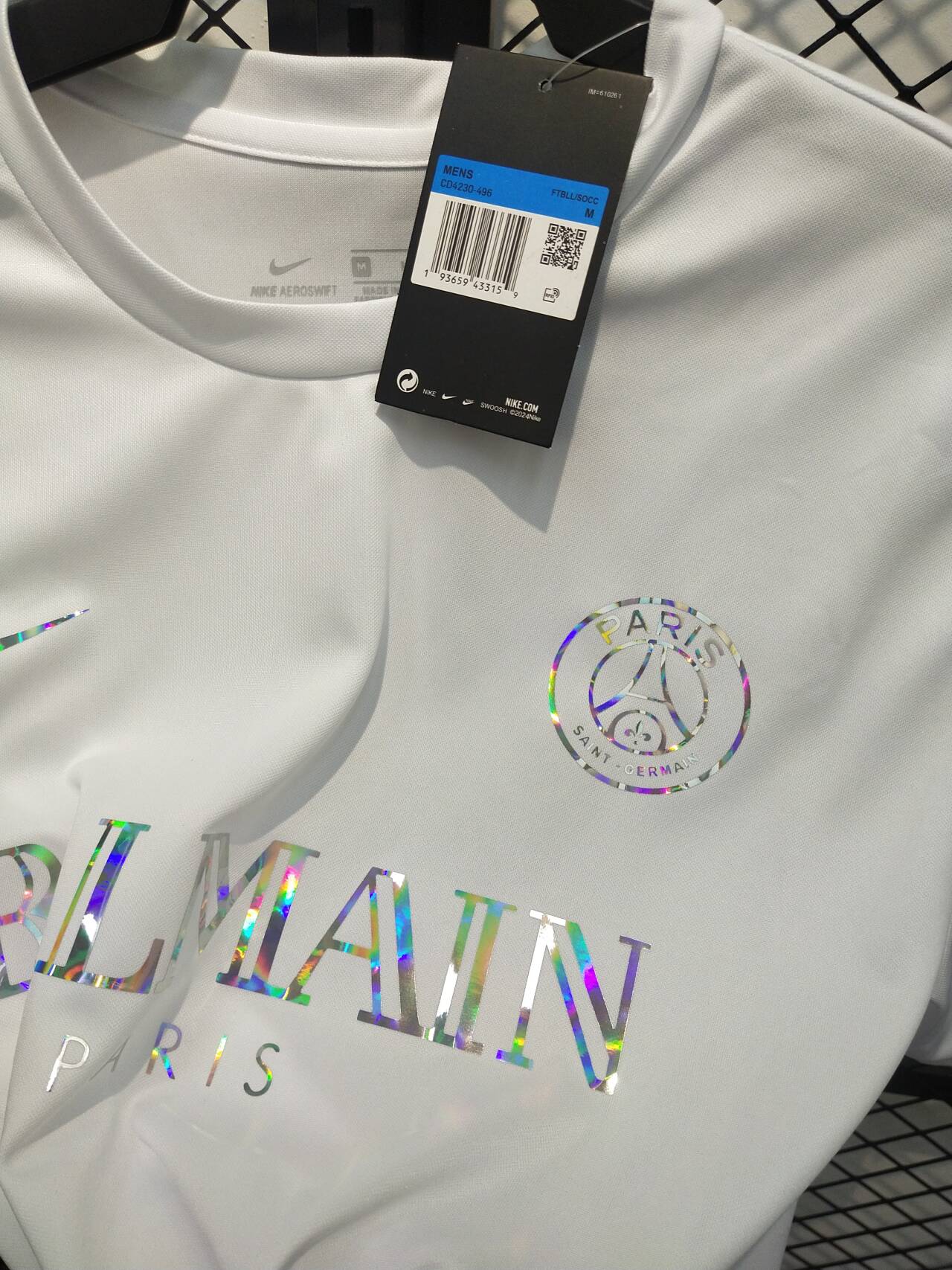 PARIS SAINT GERMAIN ( PSG ) - MAILLOT BALMAIN - BLANC